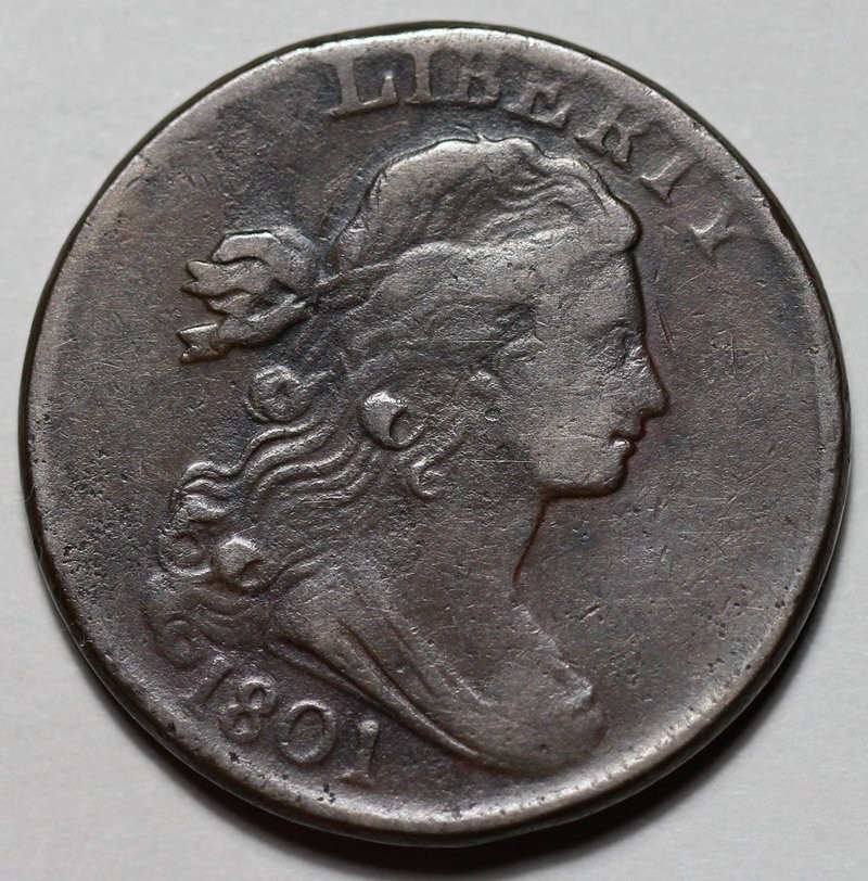 1801 Draped Bust Large Cent (S-216) - US 1c Copper Coin