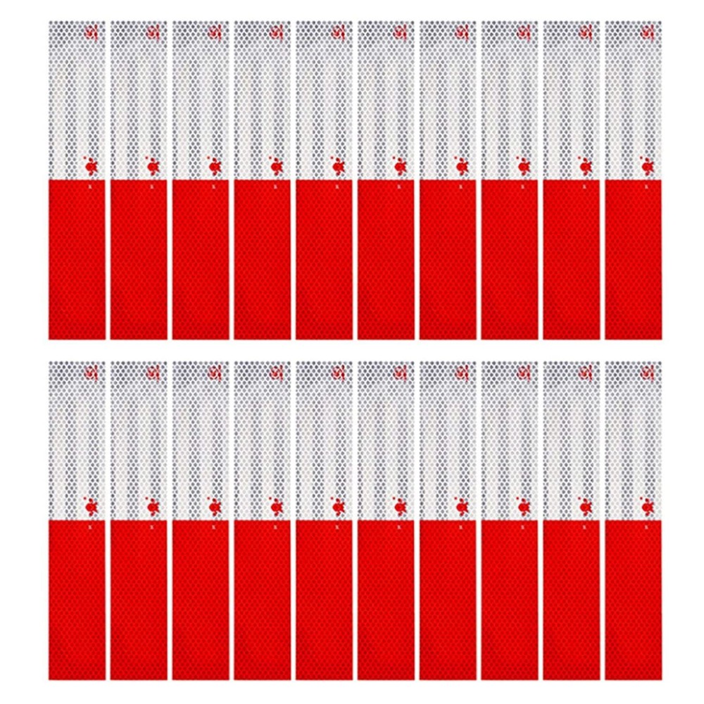 SICILAMIU Reflective Tape, 2" × 12" × 20 Pack × × 20 Pack, Red