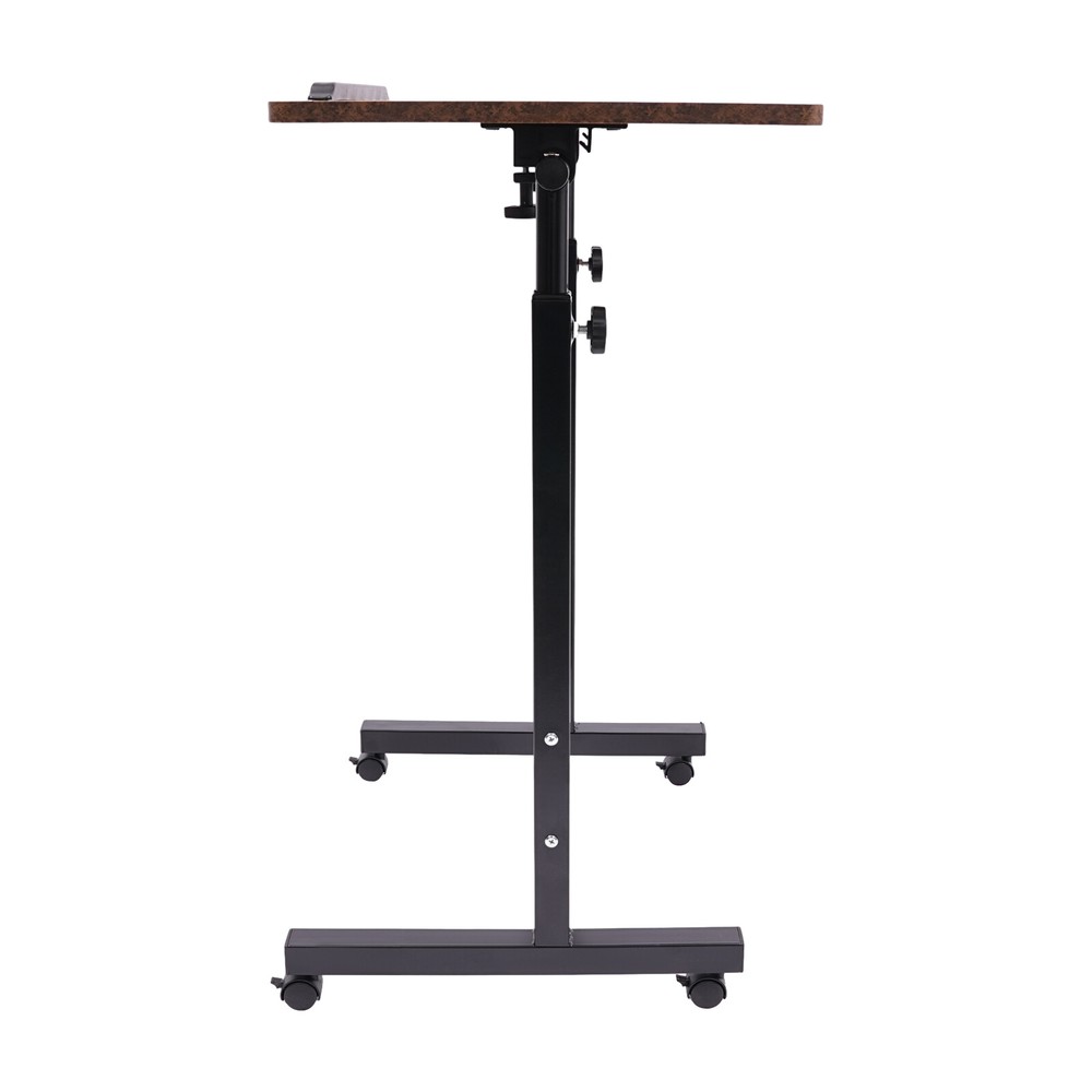 Floor Mount Portable Laptop Desk Rolling Computer Stand Adjustable Height