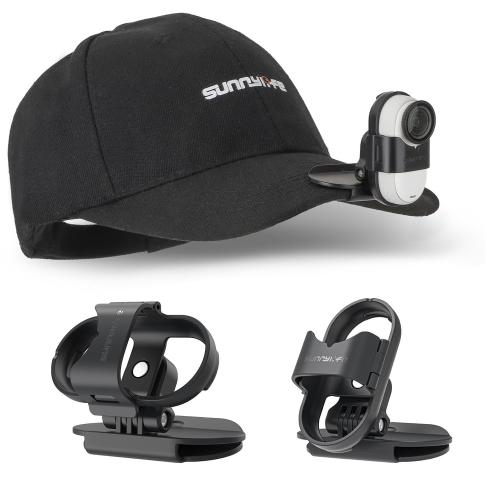 Baseball Hat Clip for Insta360 Go 3s, Vertical & Horizontal Adjustable Baseba