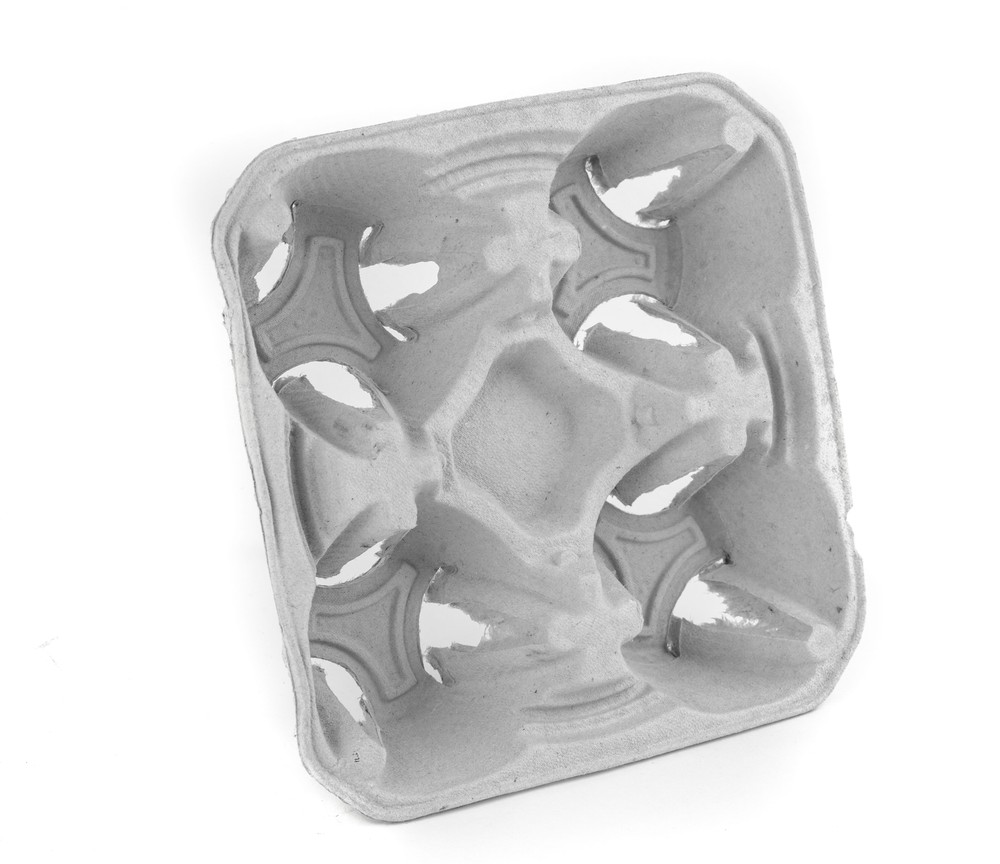 75 Pack Pulp Fiber 4 Cup Drink Carrier Tray Biodegradable Stackable Compostable