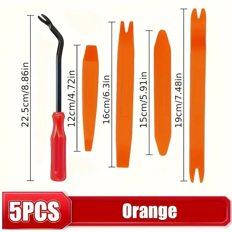 5 Auto Trim Removal Tool Kit Car Panel Door Window Fastener Remover Pry Tool Set