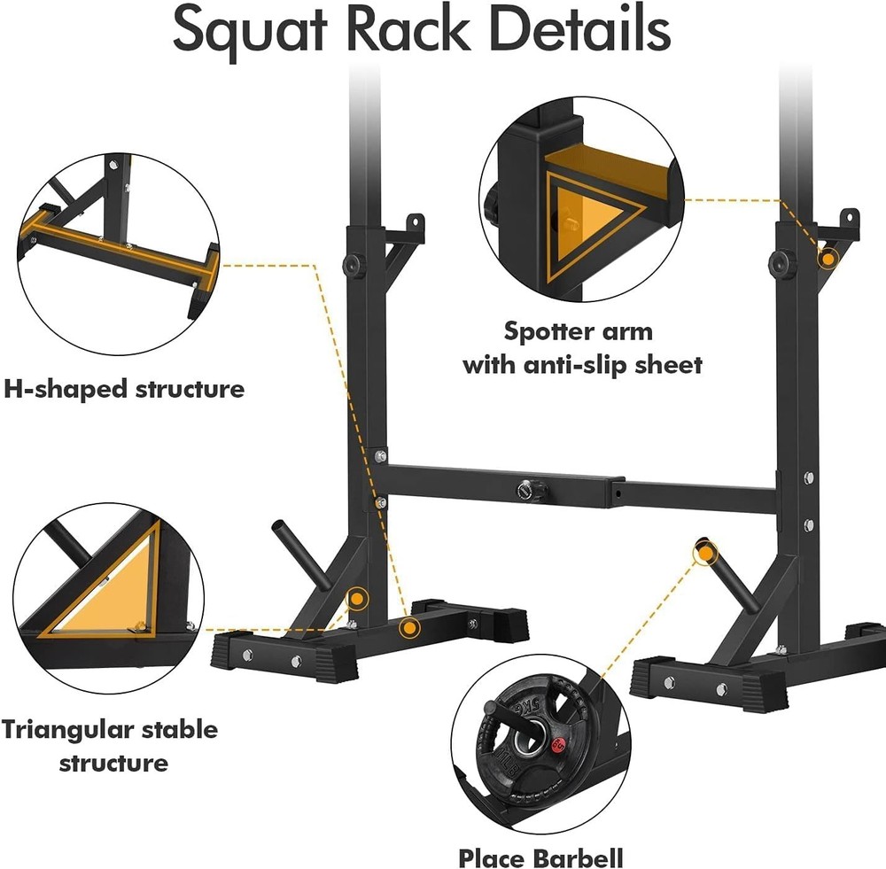 H-Shaped Barbell Rack for Strength Training-
