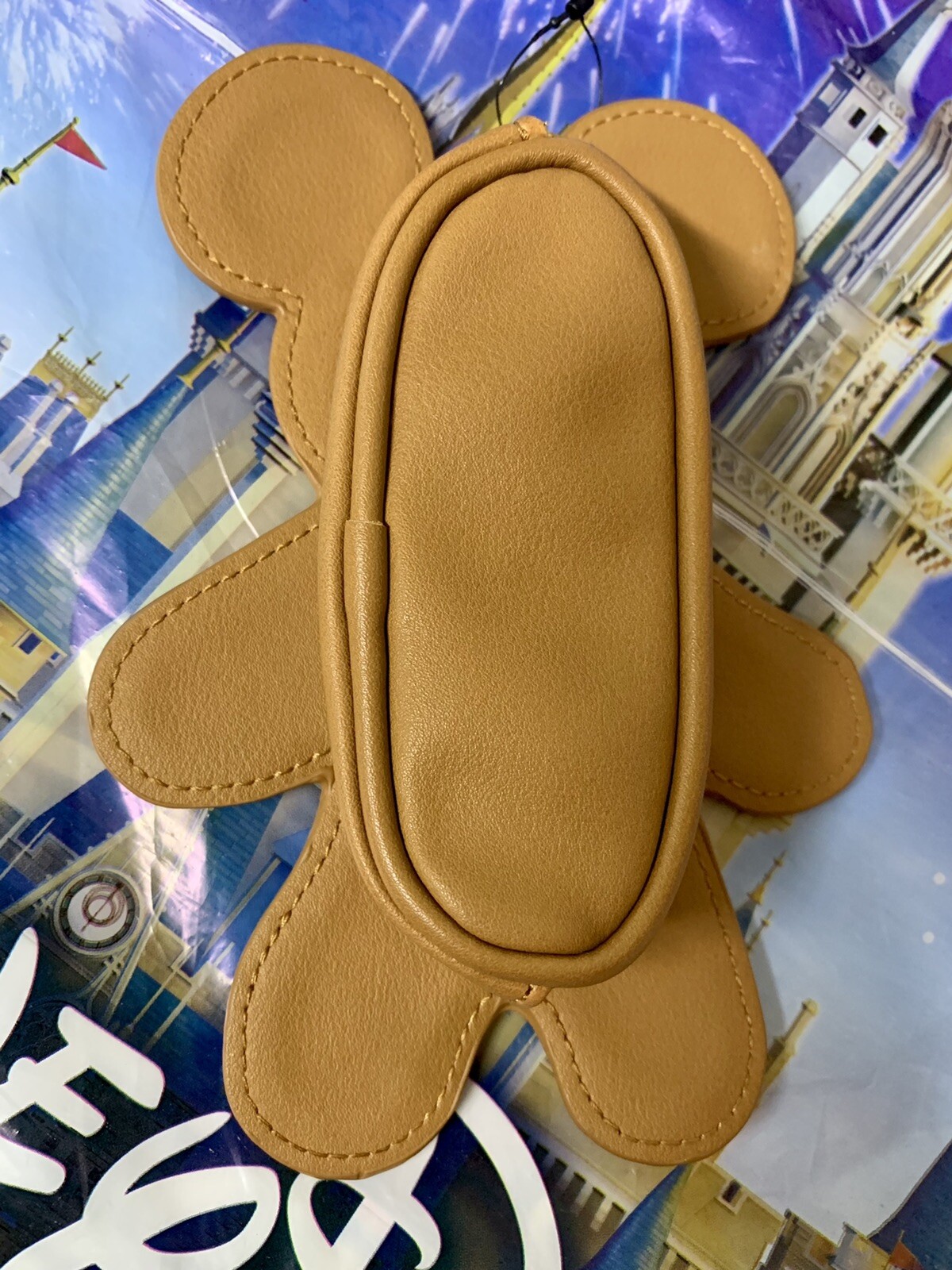 New Disney Parks Mickey Mouse Gingerbread Man Zip Coin Purse Christmas Holiday