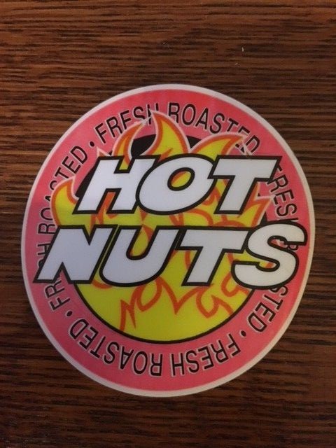 Authentic ORIGINAL Hot Nuts self adhesive Decal sticker label vending machine