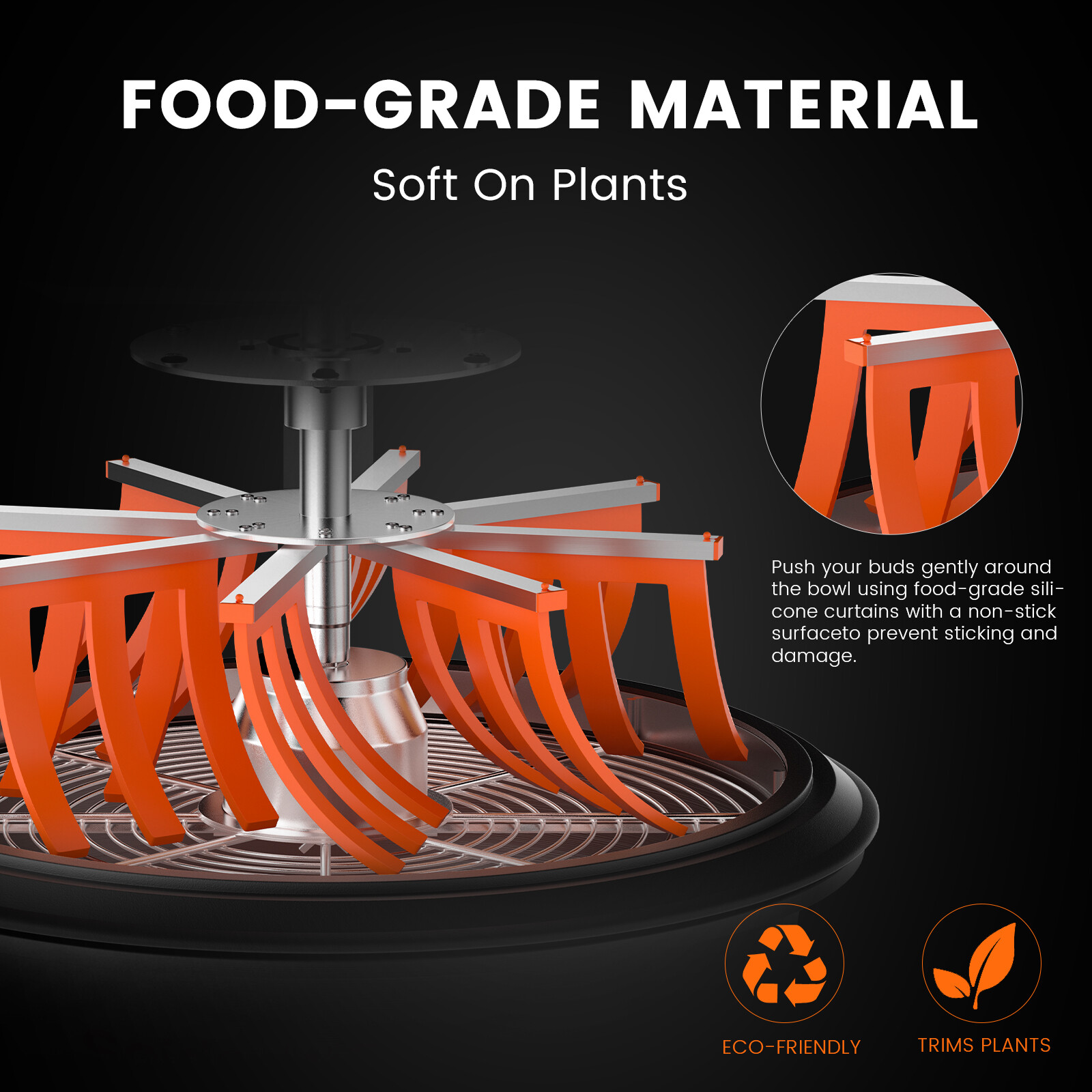 Spider Farmer 16 Inch Bud Leaf Bowl Trimmer with Serrated Blades for Hydroponics