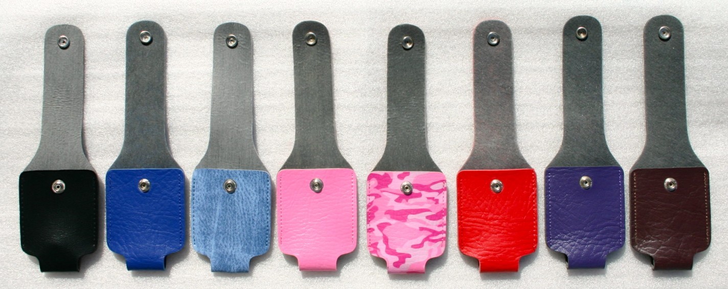 2 ounce oz Police Magnum leatherette case pepper spray holster with belt clip