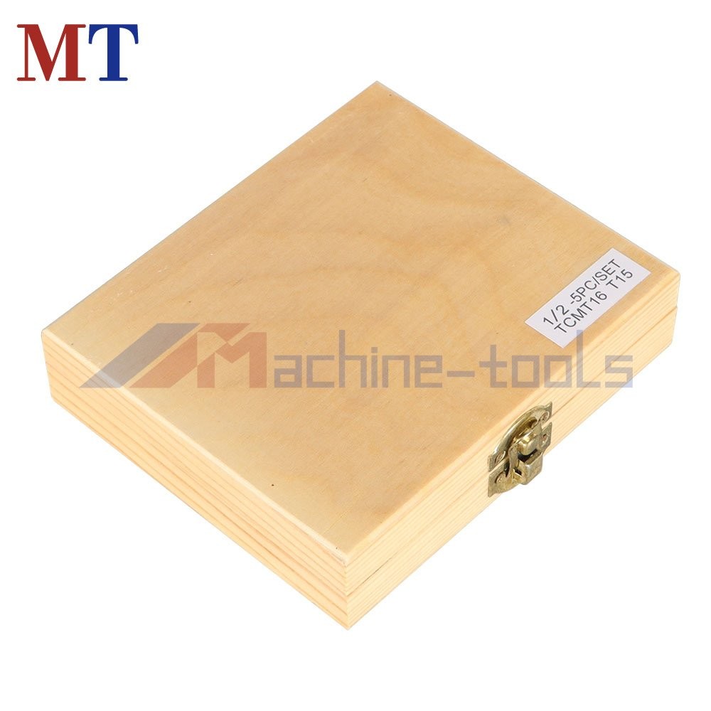1/2" 5Pcs Carbide Indexable Turning Tool Lathe Tool Bit With Carbide Inserts