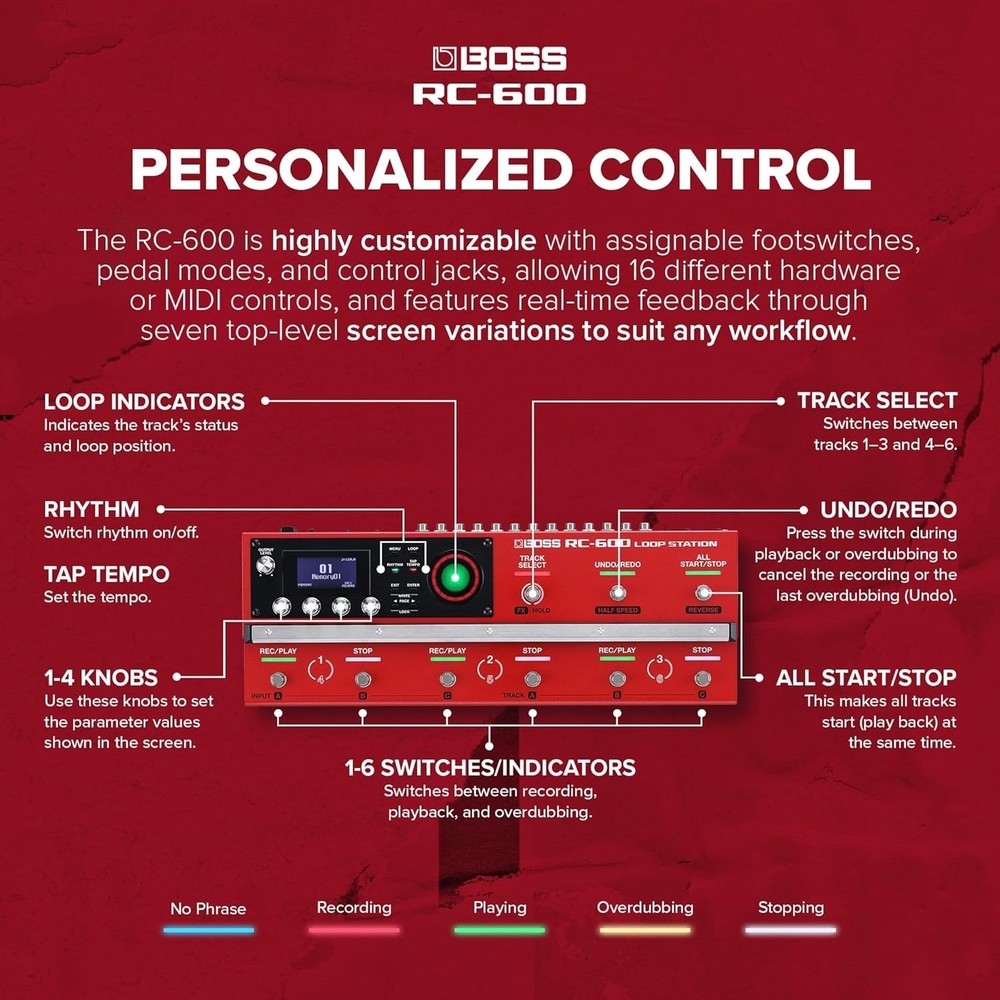BOSS RC-600 Floor-Based Loop Station | Massive Onboard Effects Options