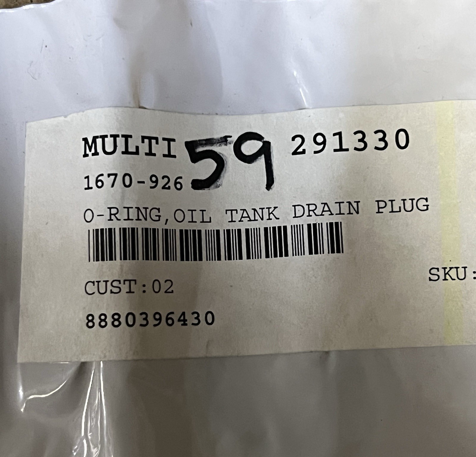 1670-926 Arctic Cat O Ring NEW OEM