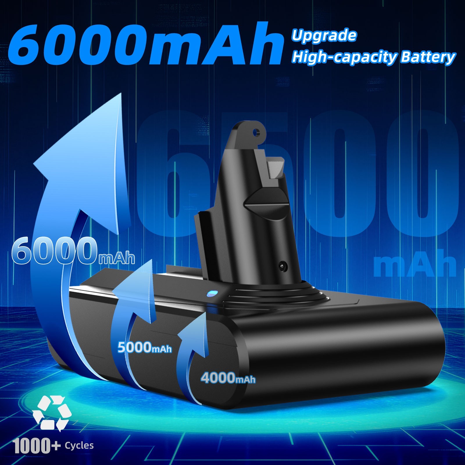 6.0Ah Battery Replace For Dyson DC58 DC59 DC61 DC62 Animal V6 HEPA SV03 SV08 US