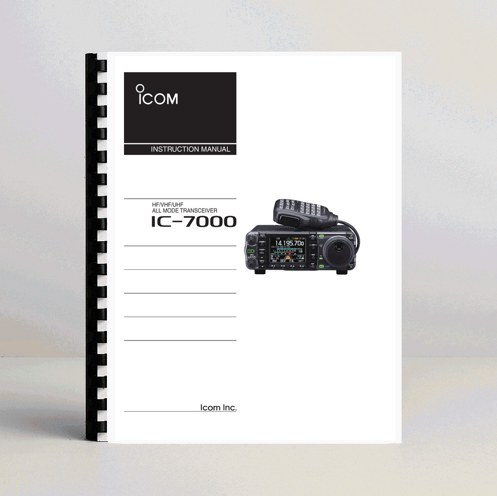 Instruction Manual For Icom IC-7000