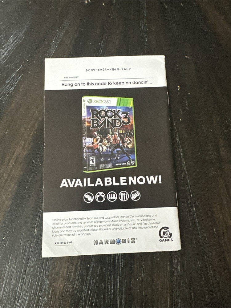 XBOX 360 Manual Only Dance Central