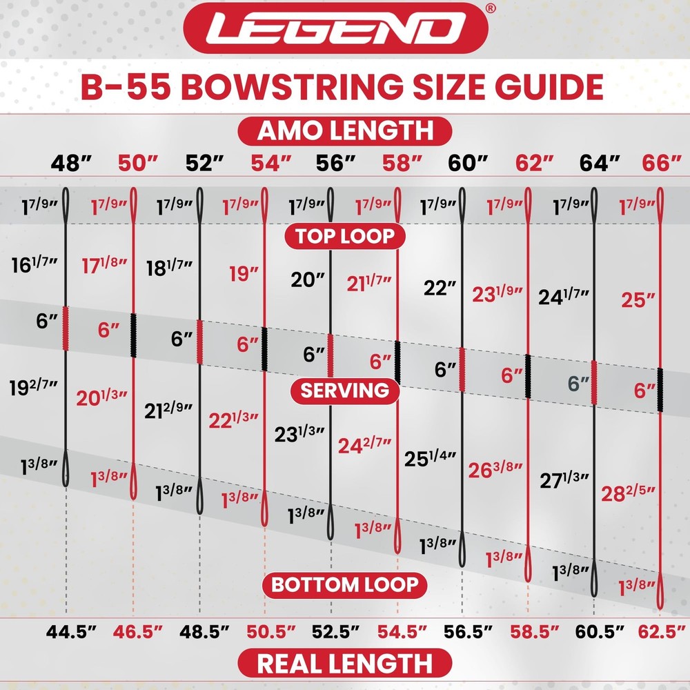 Legend Recurve Bow String - Dacron Bow String Replacement - Traditional Bowst...
