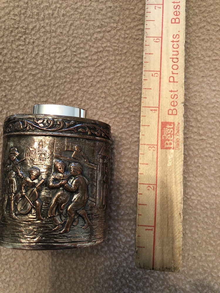 Vintage Ornate Italian Silver Plated Container