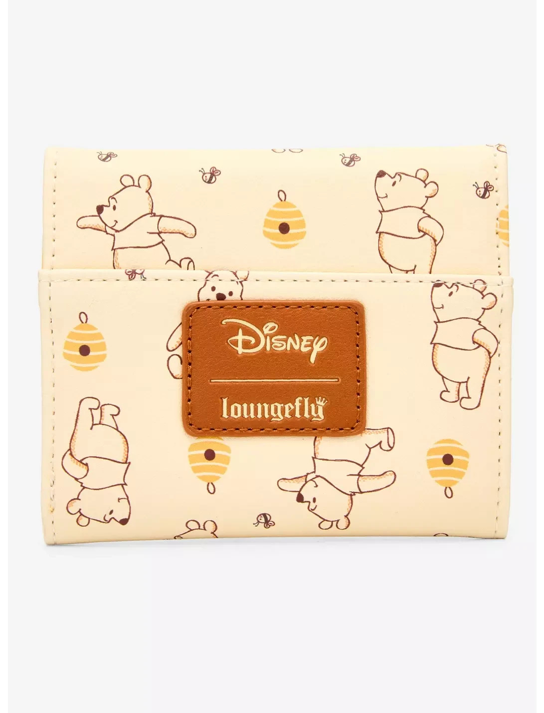 Loungefly Disney Winnie The Pooh Bee AOP Flap brown WALLET - hunny SEALED NEW