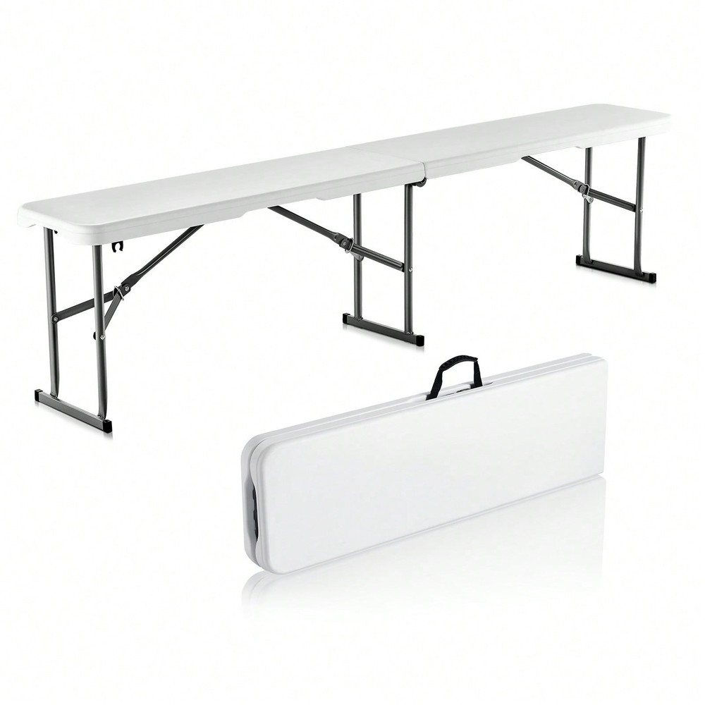 Plastic Folding Bench, 6 FT Portable Folding Bench