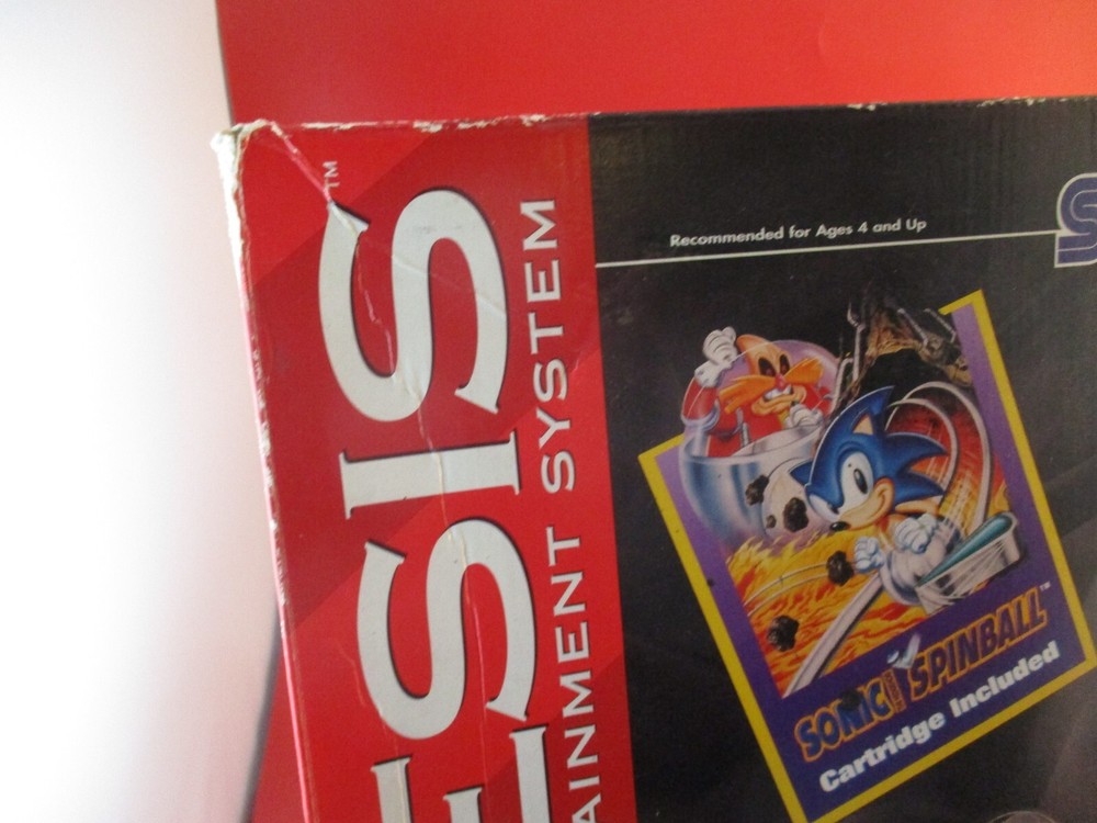 Sonic Spinball Sega Genesis Console System Empty Box ONLY (no console included)