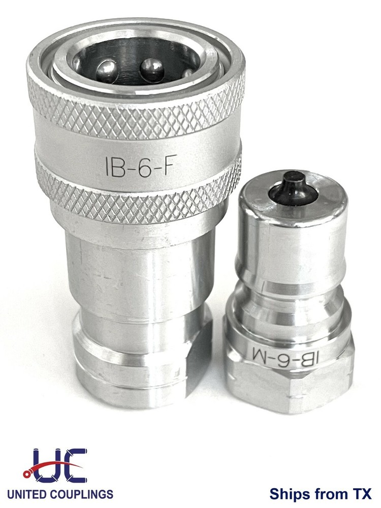 3/8 Hydraulic Quick Coupler / Coupling | ISO B 7241 | NPT Thread | 10 Sets