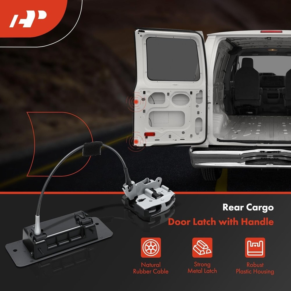 Rear Cargo Door Latch with Handle Compatible with Ford E-150 E-250 E-350