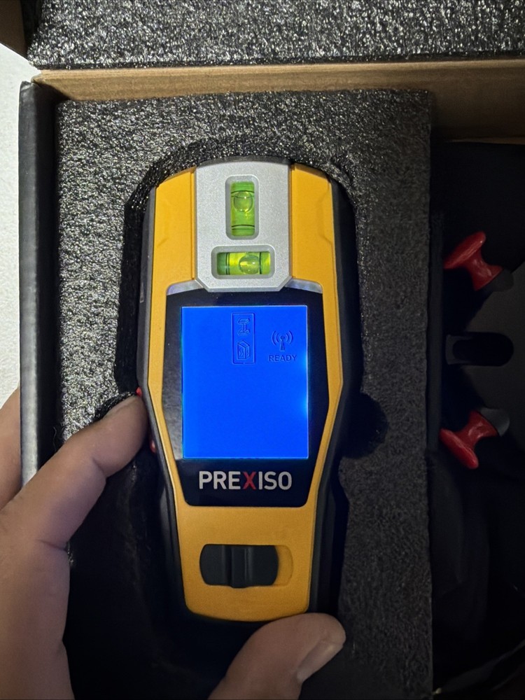 PREXISO 2-in-1 Stud Finder with Laser Level, Rechargeable Multi Surface Cross...