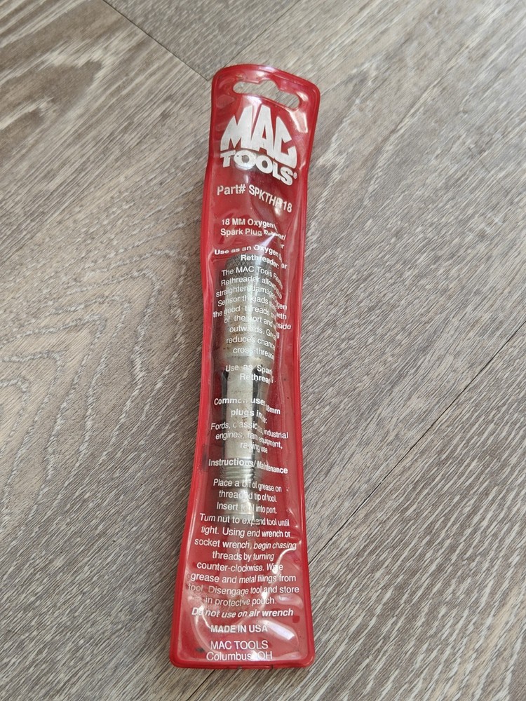 Mac Tools USA 18mm Oxygen Sensor Spark Plug Rethreader SPKTHR18