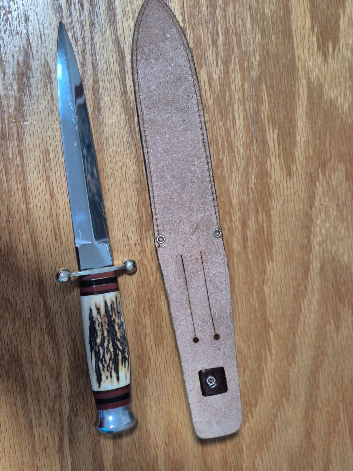 Vintage SOLINGEN Linder-Messer - Stag Horn Handle dual edge knife