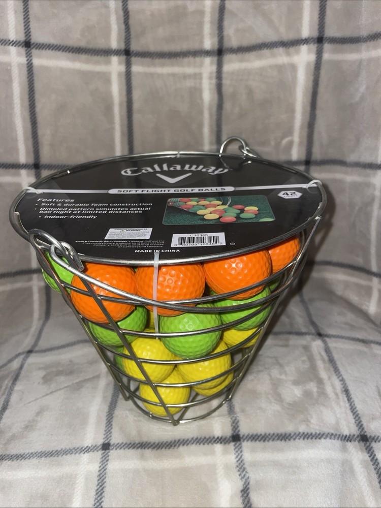 Callaway Assorted Soft Flight Golf Balls & Launch Zone Hitting Mat W/Rubber Back