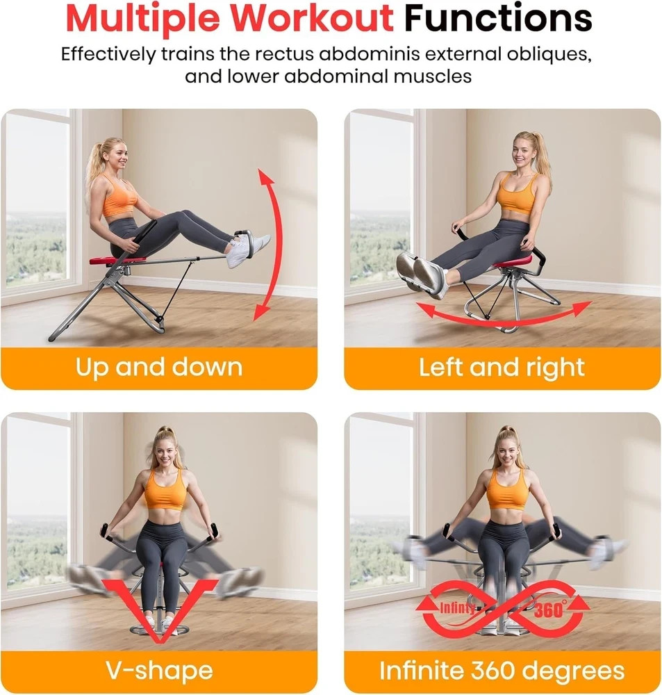 AB Swing Infinity - Foldable Home Ab Workout Machine for Core Strength & Fat Los