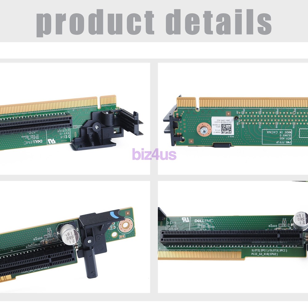 W6D08 For Dell PowerEdge R640 Server Riser 2 Board Card PCI-E for 2nd CPU