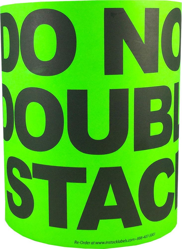 Do Not Double Stack Labels Warehouse | 7 x 11 Inch | 250 Pack | Pick One Color