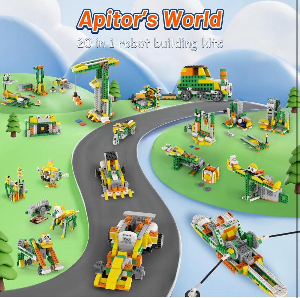 Q Robot Building Kit, 20-in-1 Programmable APP RC Car Robotics Coding Kit