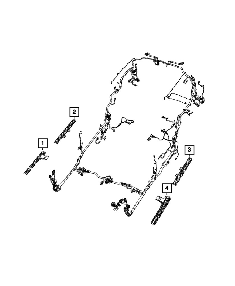 Genuine Mopar Wiring Trough 68242546AB