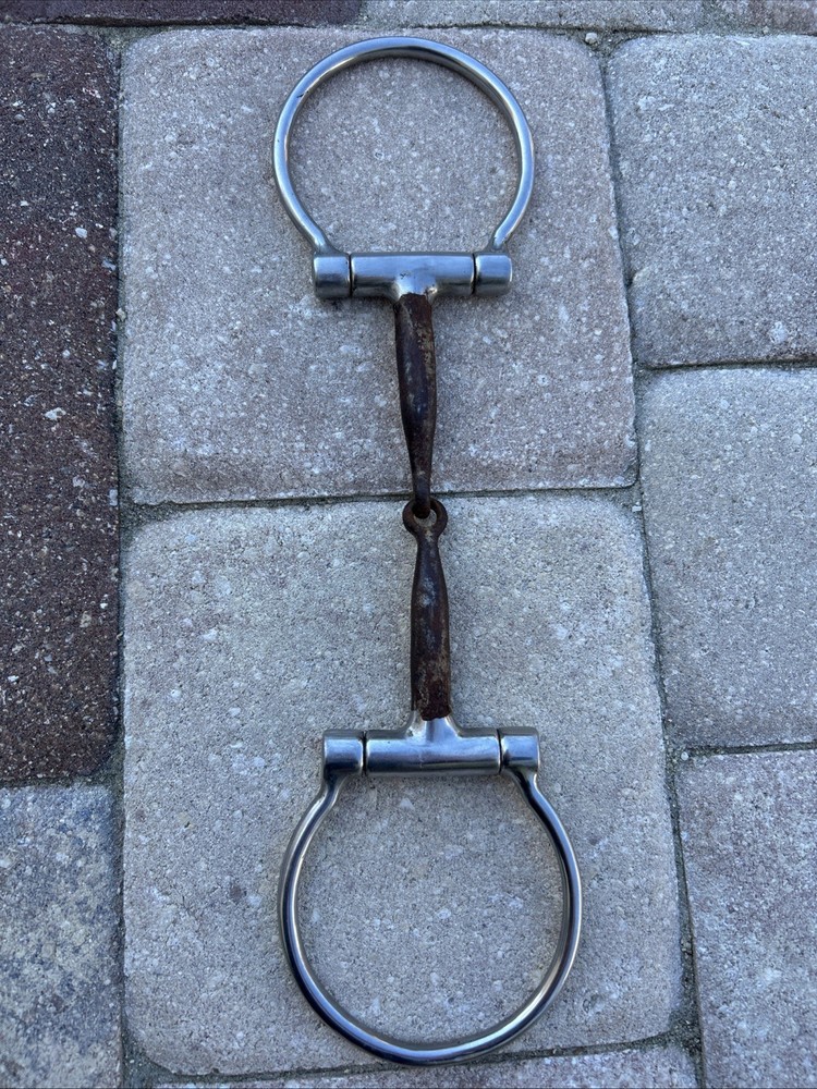 Snaffle Bit Dee Ring Smooth With Copper Inlay 5” Riding Equestrian Horse Bit