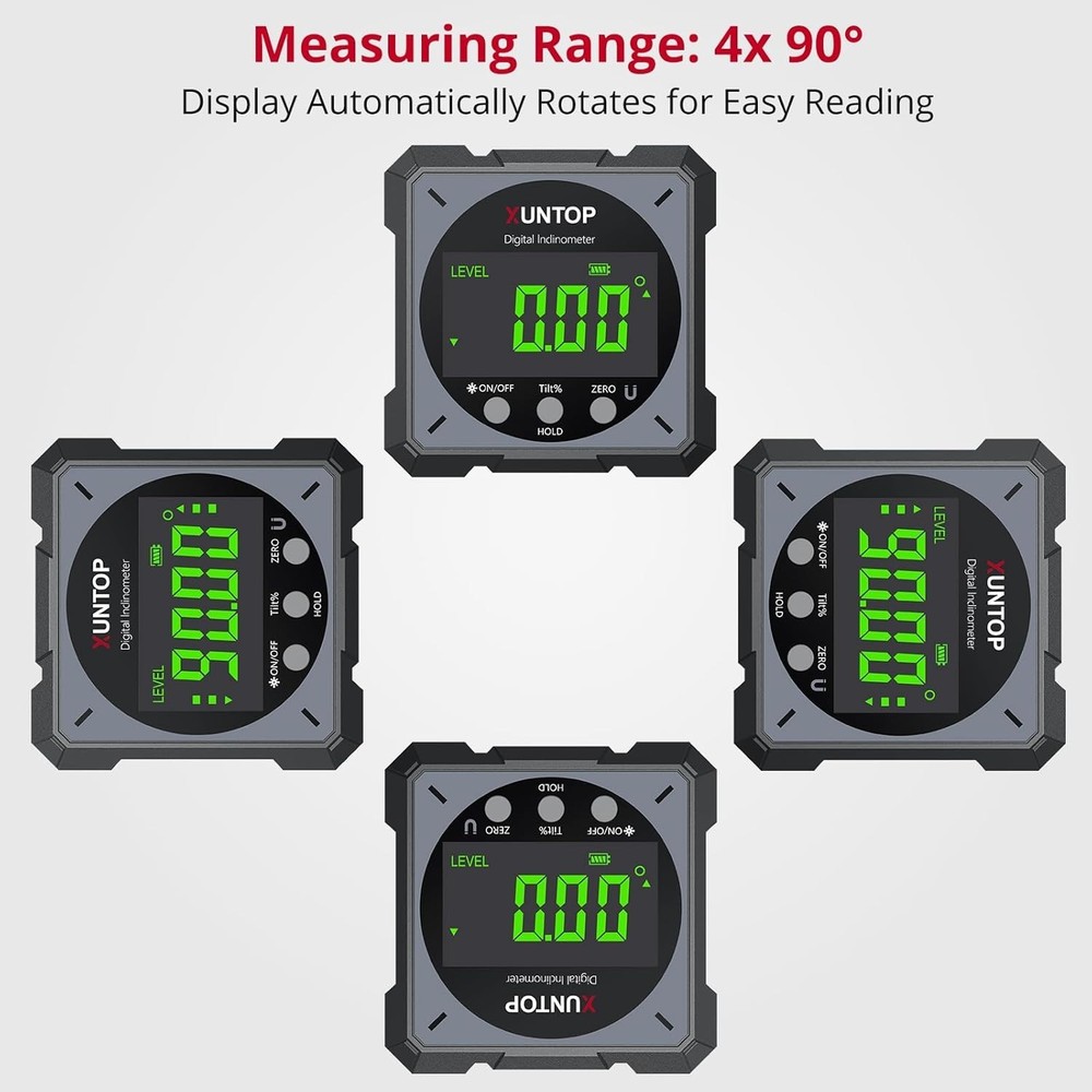 Laser Digital Level Box with Magnetic Hold, USB-C Charging & Waterproof Feature