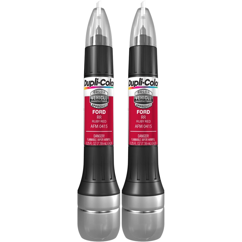 Duplicolor AFM0415 (2-Pack), Scratch Fix Paint Pen for Ford RR, Ruby Red