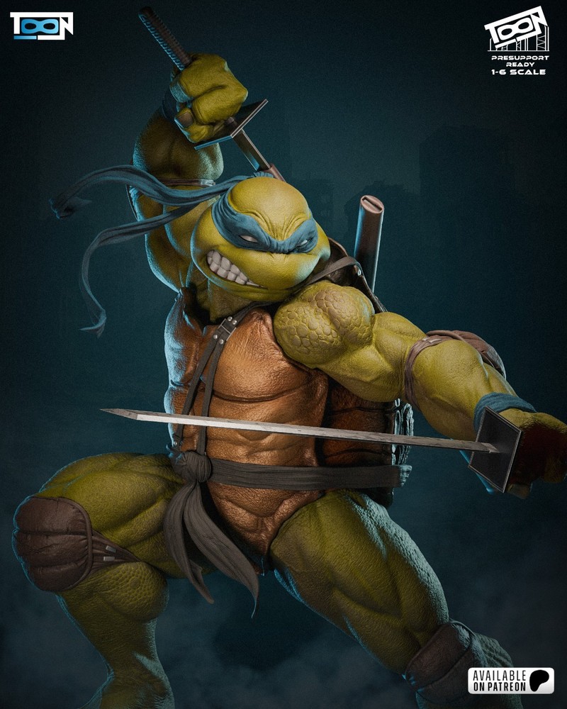 Leonardo TMNT Statue 3D Printed Kit Unpainted/Unassembled