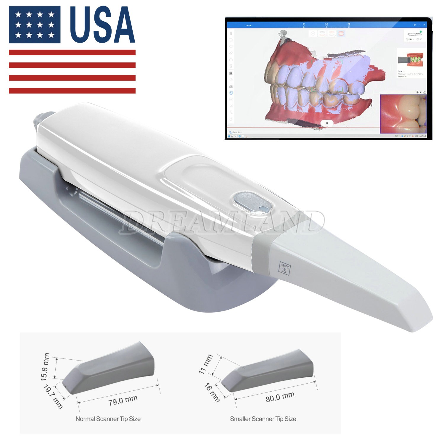 Dental Intra-oral Scanner 3D Real-time Display Software w/Scanning SW