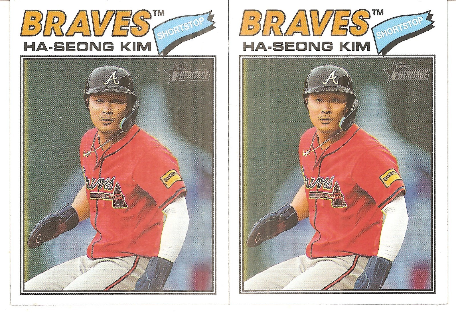 2 CARD 2026 TOPPS HERITAGE HA-SEONG KIM  BASEBALL CARD LOT #125