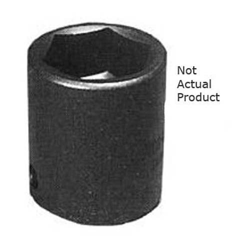 K Tool 38115 Impact Socket, 1/2" Drive, 15mm, 6 Point, Shallow