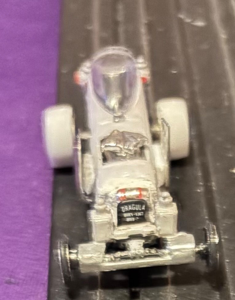 Grandpa Munster Dragula coffin White body hoslotcar Jag tr3 chassis never ran