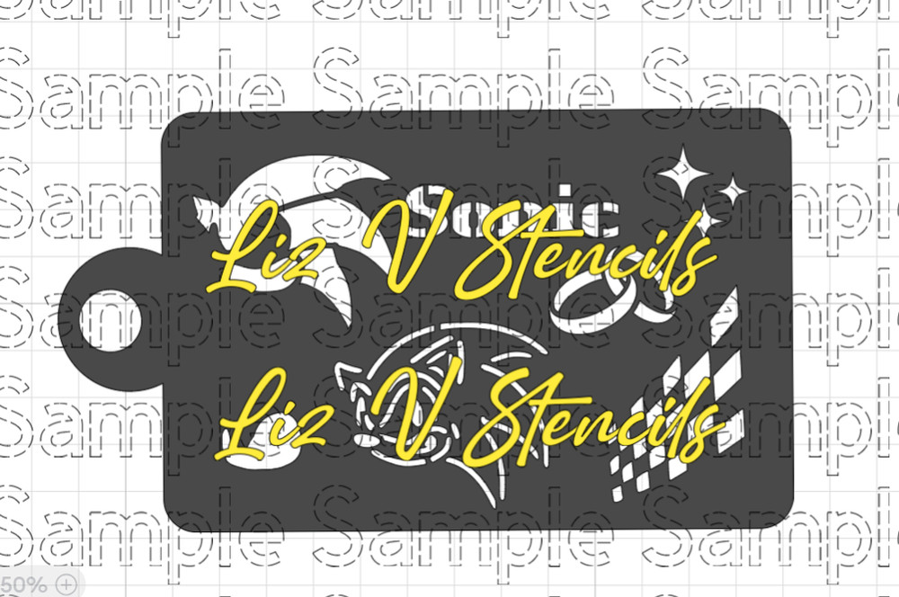 Blue Hedgehog #2 Combo Stencil