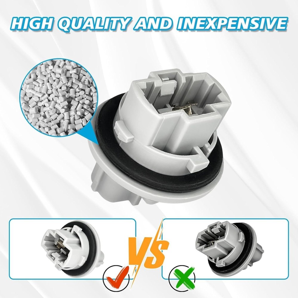 2pcs Turn Signal Bulb Socket, Front Turn Signal Blinker Light Bulb Plug Socket R