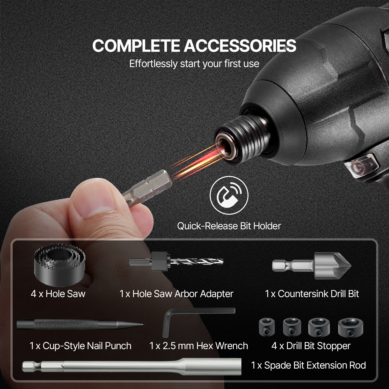 246PCS Drill Bit Set Screwdriver Bit Set with Carrying Case