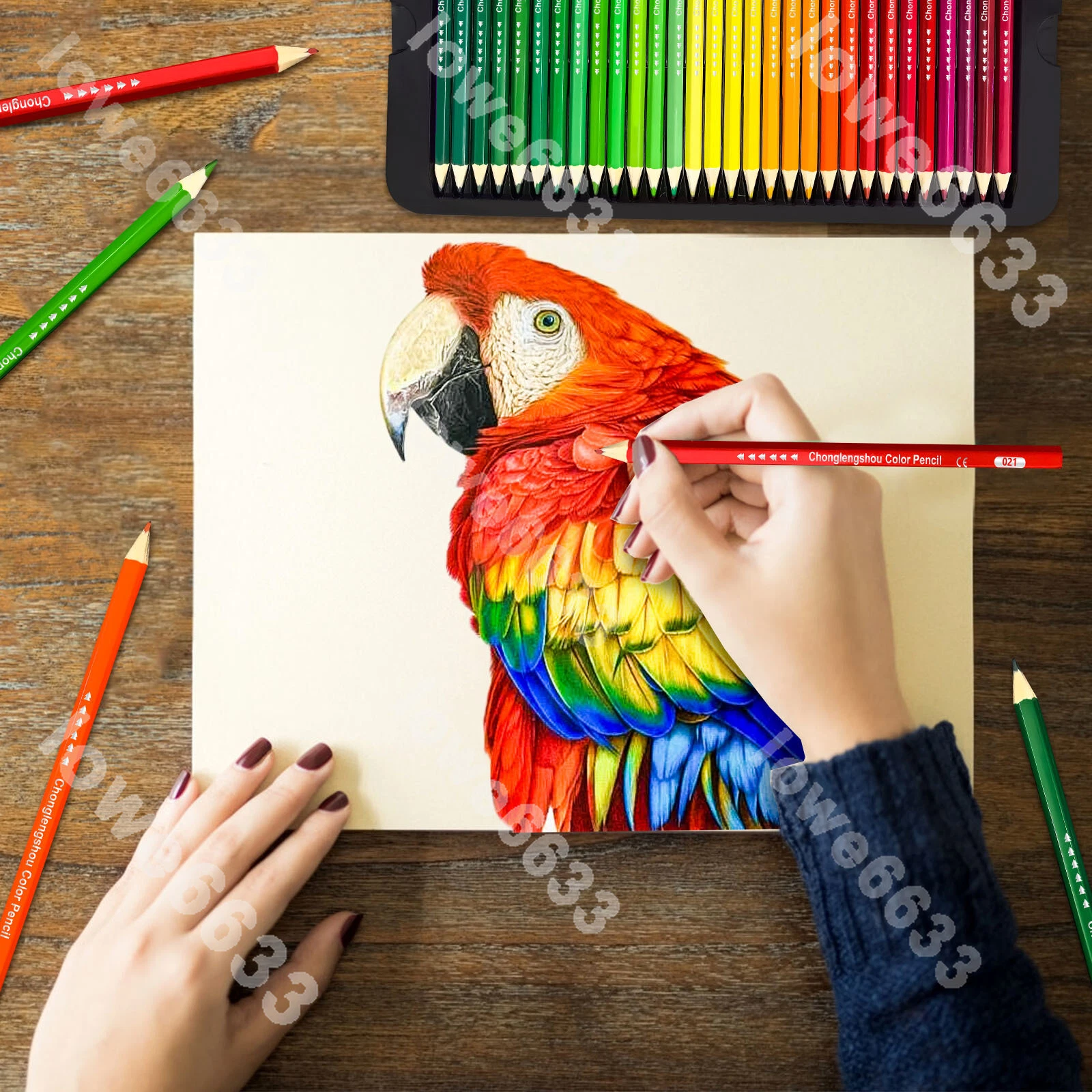 120 Color Premium Art Drawing Pencils for Adults Coloring Books Soft Core NEW