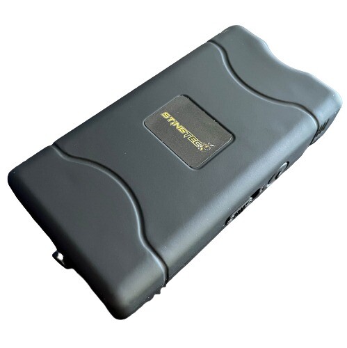 STINGTEC Combo Gift Set Rechargeable Stun Gun Flashlight + Pepper Spray BLACK