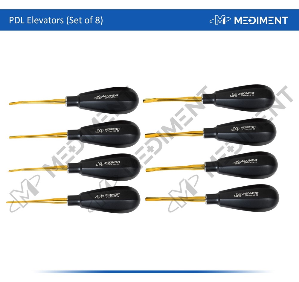 Set of 8 Luxating Elevators PDL Precise Tips Dental Surgical CE