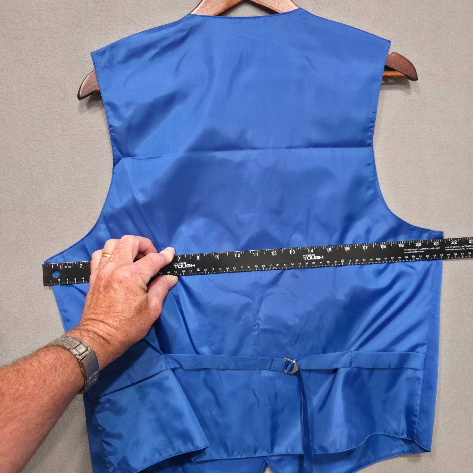 Vesuvio Napoli in Italy Men's Blue Tuxedo Vest Size Medium