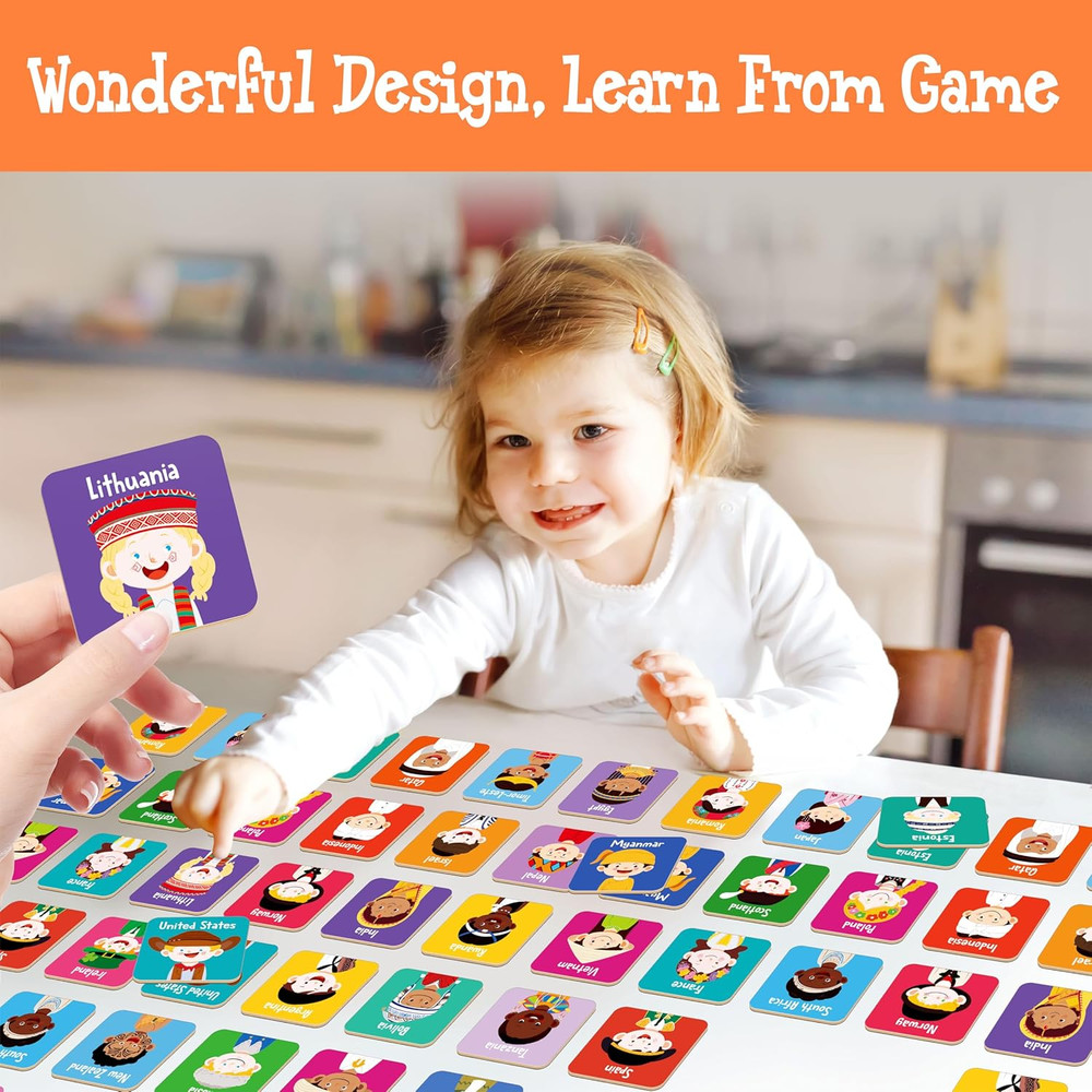 72 PCS Memory Matching Game, 36 Pairs Difference Face Memory Cards Never Forget