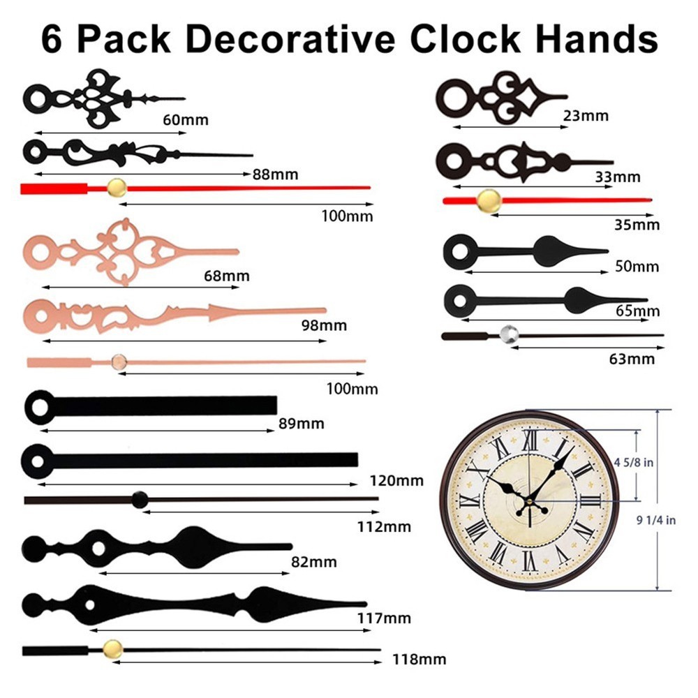 Pendulum Clock Movement Jumping Seconds Wall Clock Accessories Metal Clock Hands